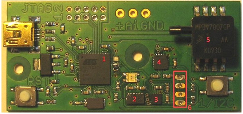 Screenshot: the Sensorboard PCB