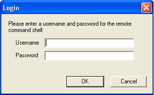 Command Shell login