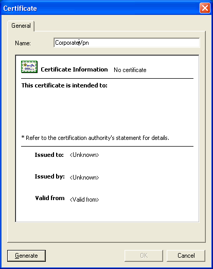 Certificate details screen