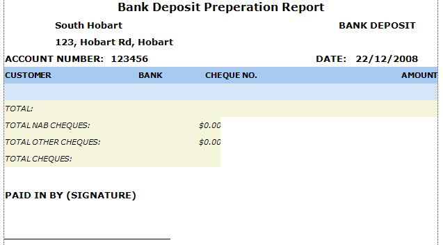 bank-deposit-preparation-report-amicus-documentation