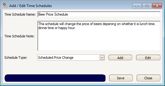 Beer Price Schedule