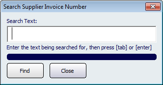 Search Supplier Invoice Number