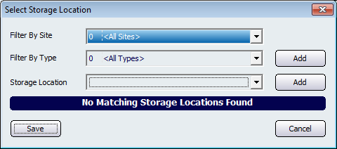 Select Storage Location