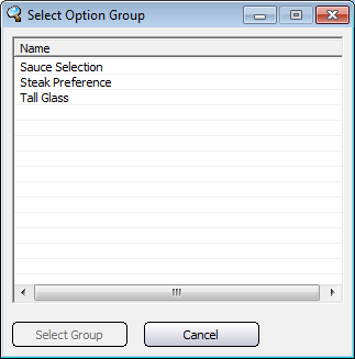 Select Option Group