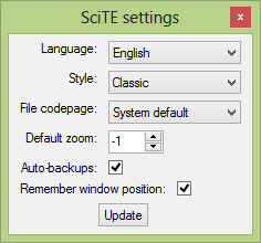 scite color settings