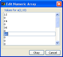 Editing a numeric array variable