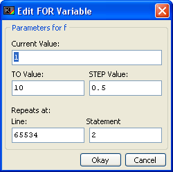Editing a FOR control variable