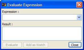 The Evaluate Expression window