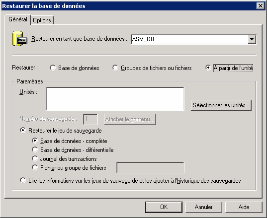 SQL server settings in BackupAssist