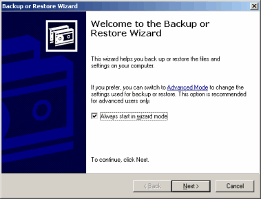 Windows Backup Wizard
