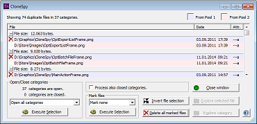 The Single duplicates window - CloneSpy Documentation