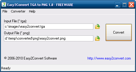 Easy2Convert TGA to PNG Screenshot