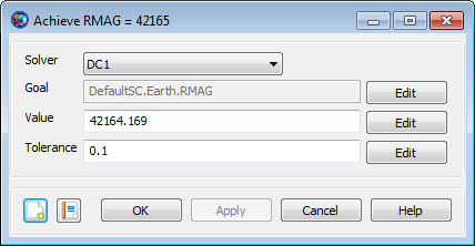 Achieve RMAG = 42165 Command Configuration
