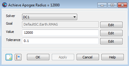 Achieve Apogee Radius = 12000 Command Configuration