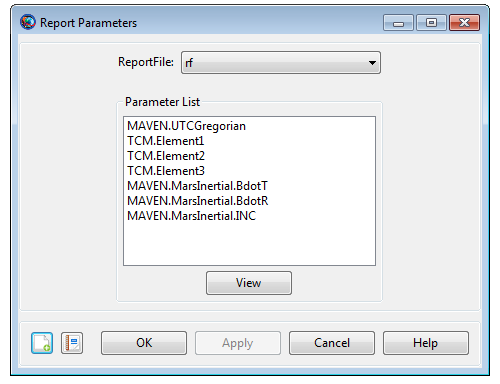 Report Parameters Command Configuration