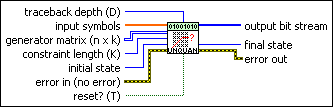 MT Convolutional Decoder (Viterbi UnQuantized, Generator Matrix)