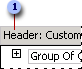 Section bar in a data access page