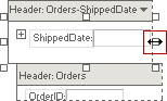 Section with selection handles