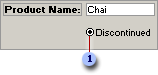 Stand-alone option button displaying Yes value bound to field