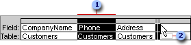 Change the order of fields in a query by moving them