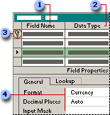 Different ways to customize a table in Design view