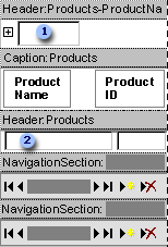 Data access page that groups on the first characters in a field, in Design view