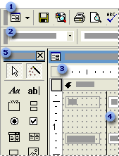 A form in Design view