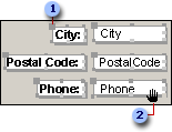 Example of several controls selected at once