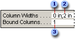 Hide columns by using the ColumnWidths property