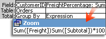 Add Group By and Expression in the Total row to group records