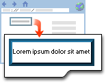 A paragraph-level style formatted to show a border around text