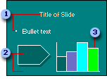 An example of a color scheme that you can select and apply to a slide