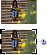 Cropping handles over picture