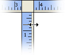 Move the horizontal ruler.