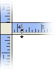 Move the vertical ruler