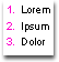List with different color font for list numbers and text
