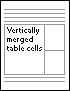 Vertically merged table cells