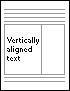 Vertically aligned text