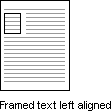 Framed text becomes right or left aligned with wrapping on Web pages