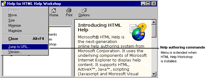 HTML Help Authoring Commands