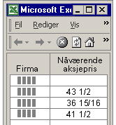 webside med tabell