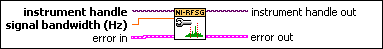 niRFSG Configure Signal Bandwidth