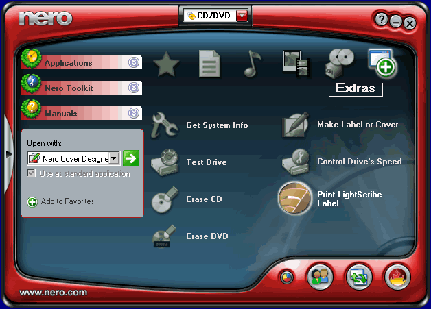 Nero Cover Designer - Printing a label with Nero Cover Designer - Getting Started - Nero LightScribe Documentation
