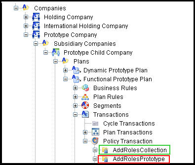 add role transactions in Main Explorer