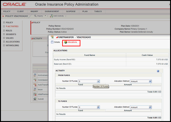 Actiivty Allocations in OIPA