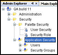 OIPA security node in Admin Explorer