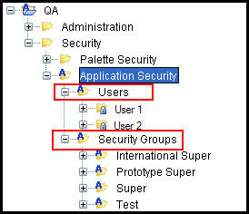 application folders in admin explorer