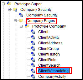ClientWithholding in Company Pages