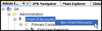 New CoA right-click option on Admin tab