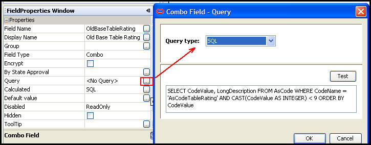 Combo property and Query Window